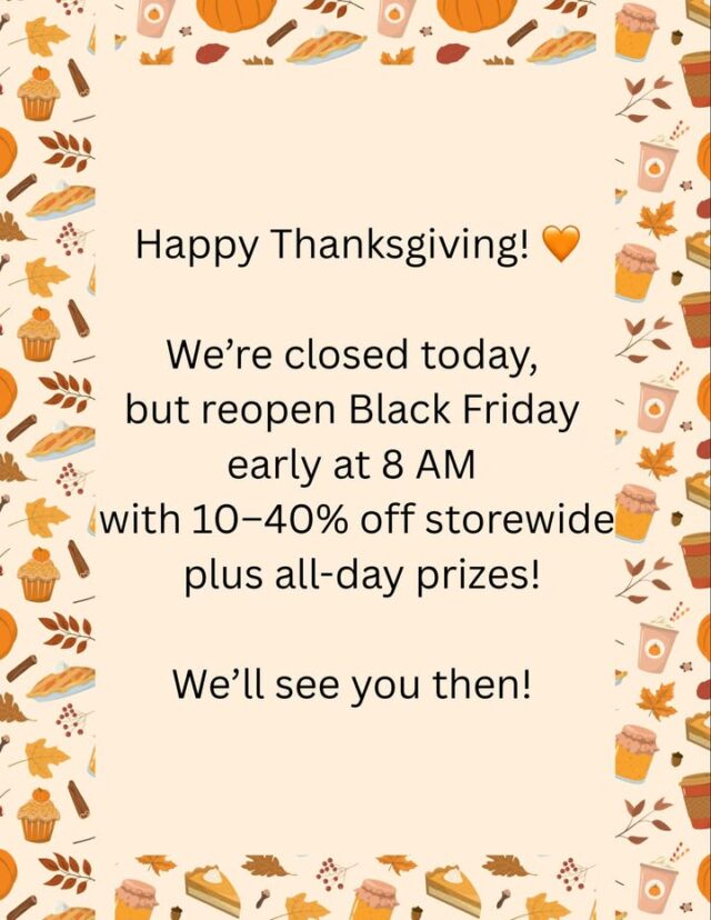 Happy thanksgiving!!! 
Thank you so much  for supporting our small businesses!